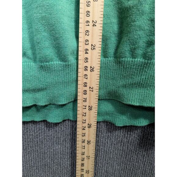 Alan Paine Sweater Mens EU 56 England V Neck Kelly Green Cotton Cashmere Prep - Picture 8 of 13